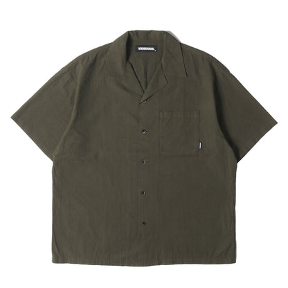 22SS ドビー ストライプ オープンカラーシャツ ワーク 半袖シャツ(DOBBY / C-SHIRT . SS)