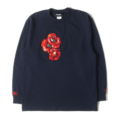 23SS フラワー刺繍 ロングスリーブ Tシャツ(T-SHIRT L/S E-POPPY)