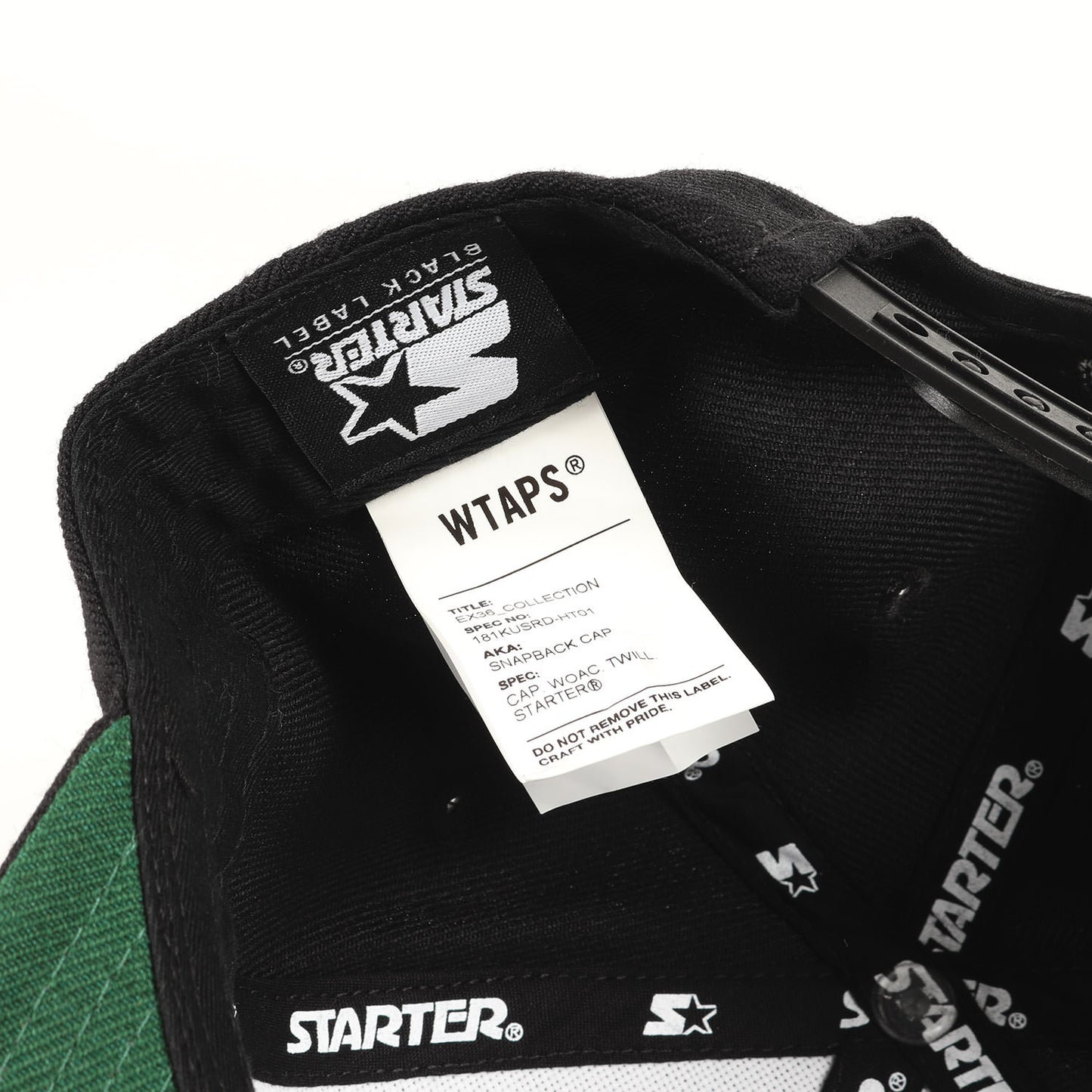 STARTER BLACK LABEL ブランドロゴ刺繍 6パネルキャップ(SNAPBACK CAP)