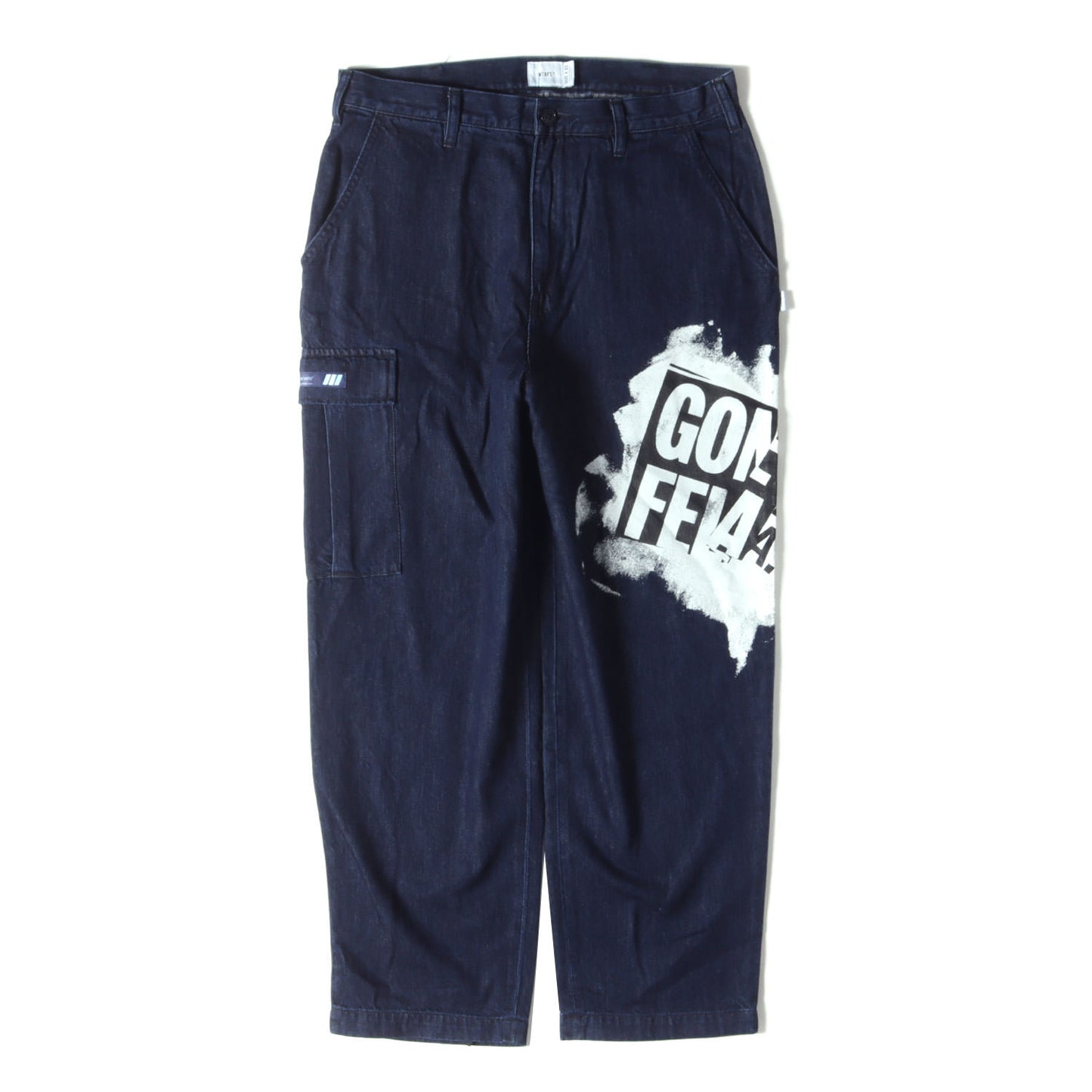 23SS グラフィックプリント デニム カーゴパンツ(MILT2002 / TROUSERS / COTTON. DENIM. PASTHG)