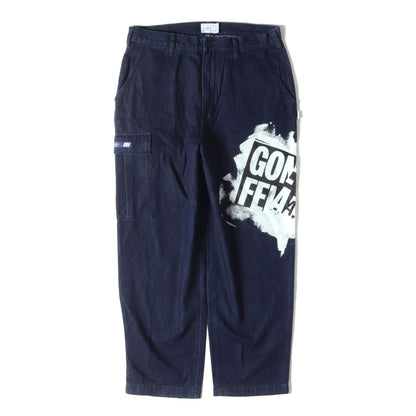 23SS グラフィックプリント デニム カーゴパンツ(MILT2002 / TROUSERS / COTTON. DENIM. PASTHG)