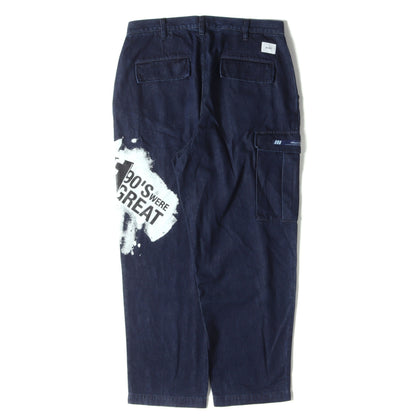 23SS グラフィックプリント デニム カーゴパンツ(MILT2002 / TROUSERS / COTTON. DENIM. PASTHG)