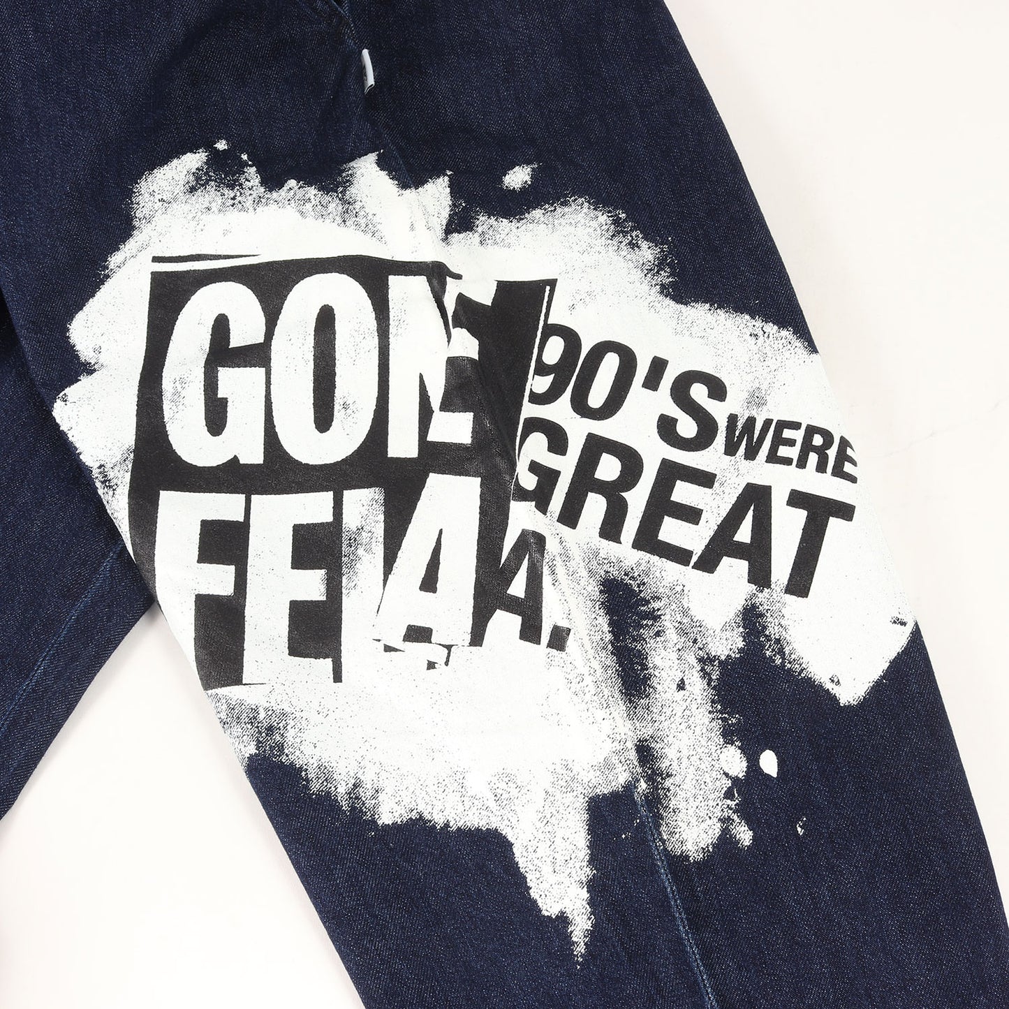 23SS グラフィックプリント デニム カーゴパンツ(MILT2002 / TROUSERS / COTTON. DENIM. PASTHG)