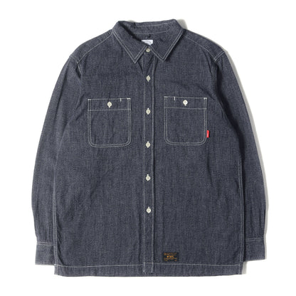 ごま塩 シャンブレー ワークシャツ(UNION LS 02)