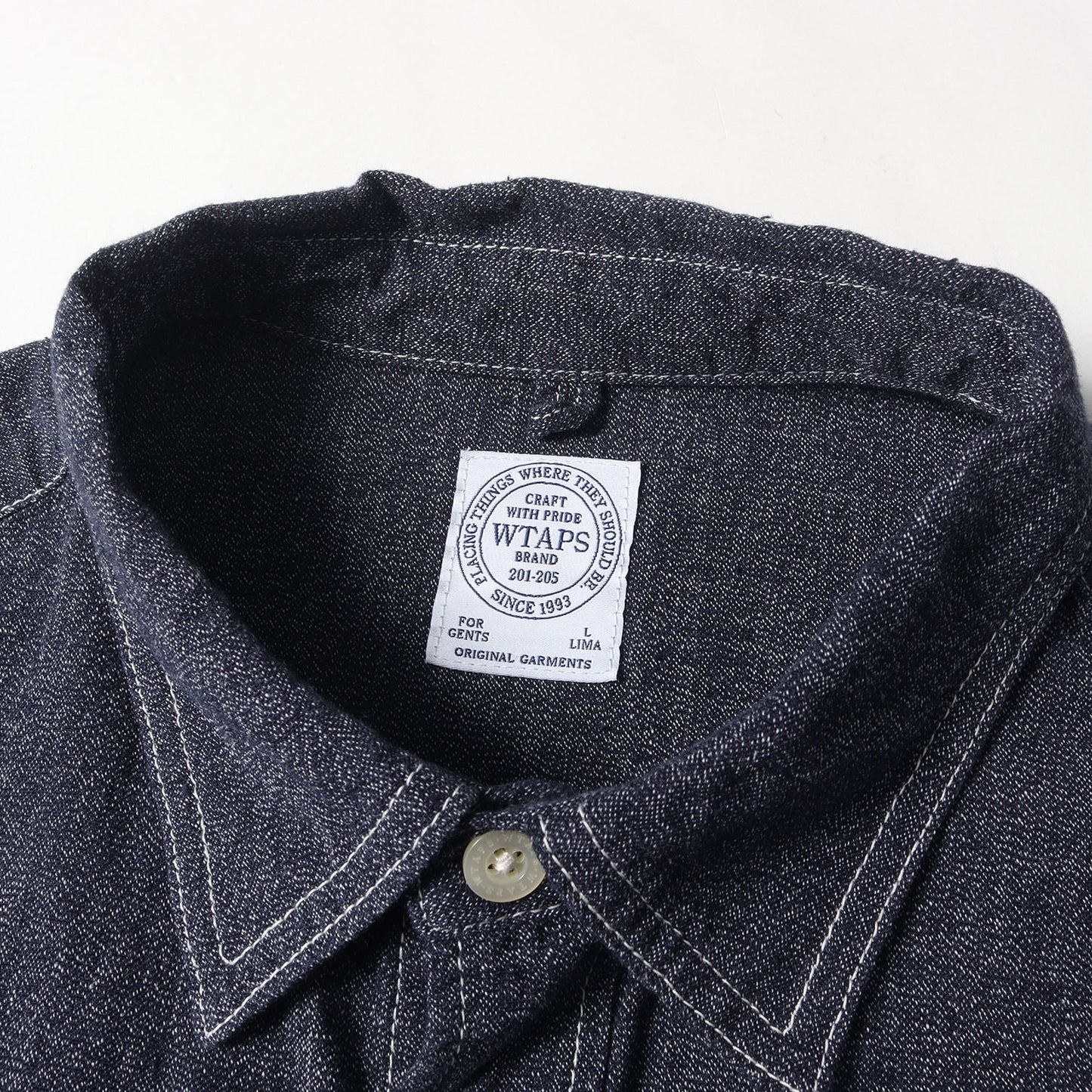 ごま塩 シャンブレー ワークシャツ(UNION LS 02)