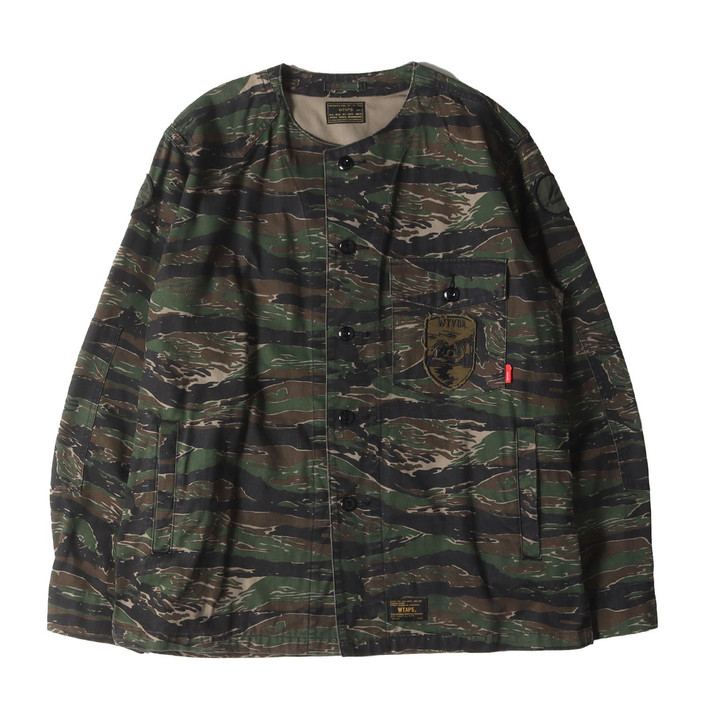 タイガーカモ ノーカラー ミリタリーシャツ(SCOUT LS 01)