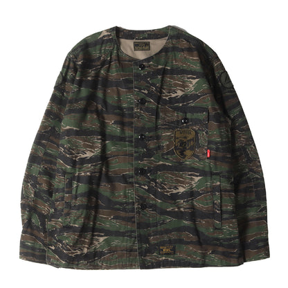 タイガーカモ ノーカラー ミリタリーシャツ(SCOUT LS 01)