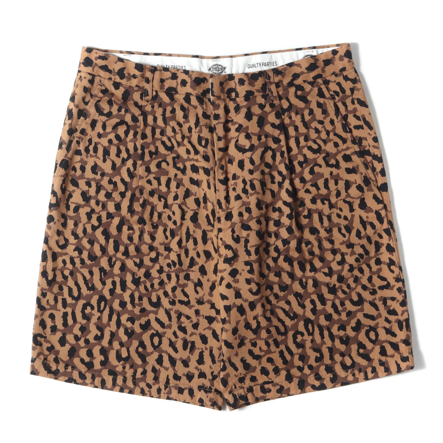 21SS ×Dickies レオパード柄 ワークショーツ(PLEATED SHORT TROUSERS)