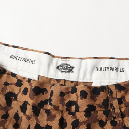 21SS ×Dickies レオパード柄 ワークショーツ(PLEATED SHORT TROUSERS)