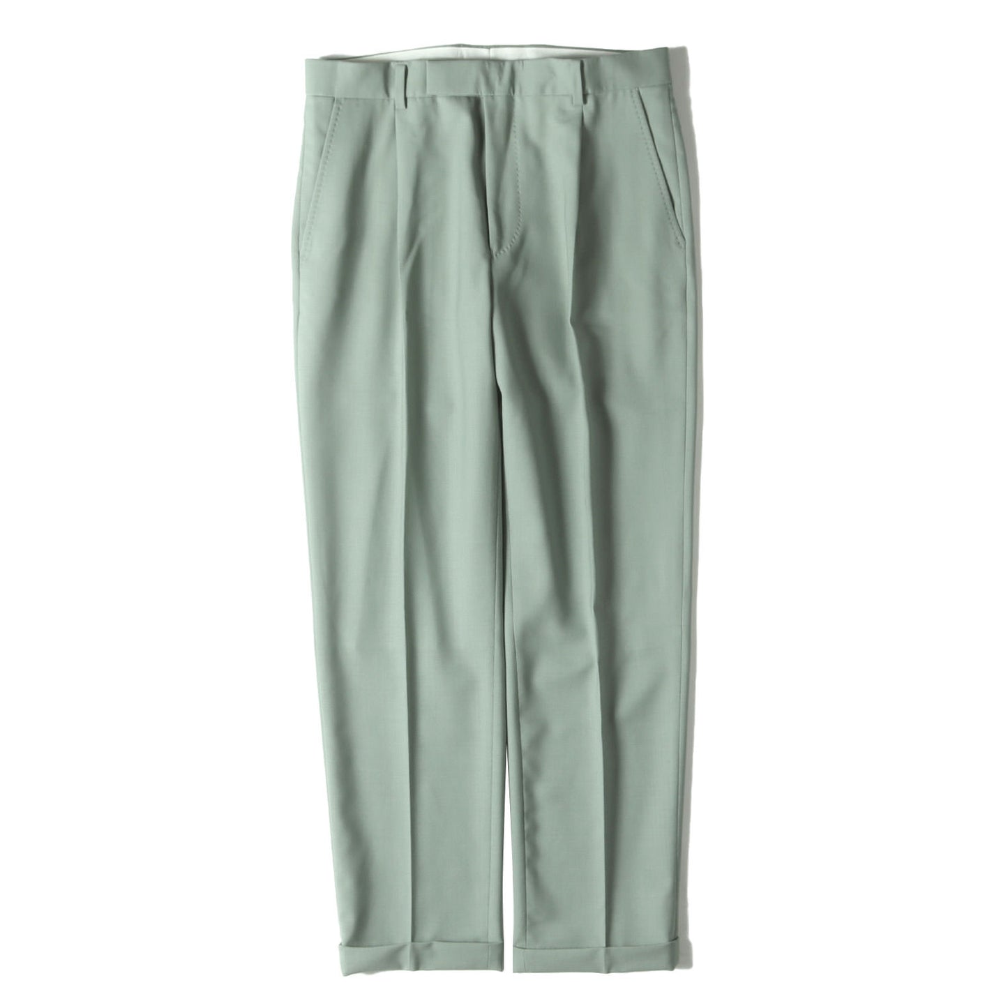 22SS ×DORMEUIL ウール プリーツ スラックスパンツ(PLEATED TROUSERS)