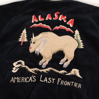 [1950年代後期復刻 ALASKA] 24AW 別珍 スーベニア リバーシブル スカジャン (シロイワヤギ × トーテムポール)