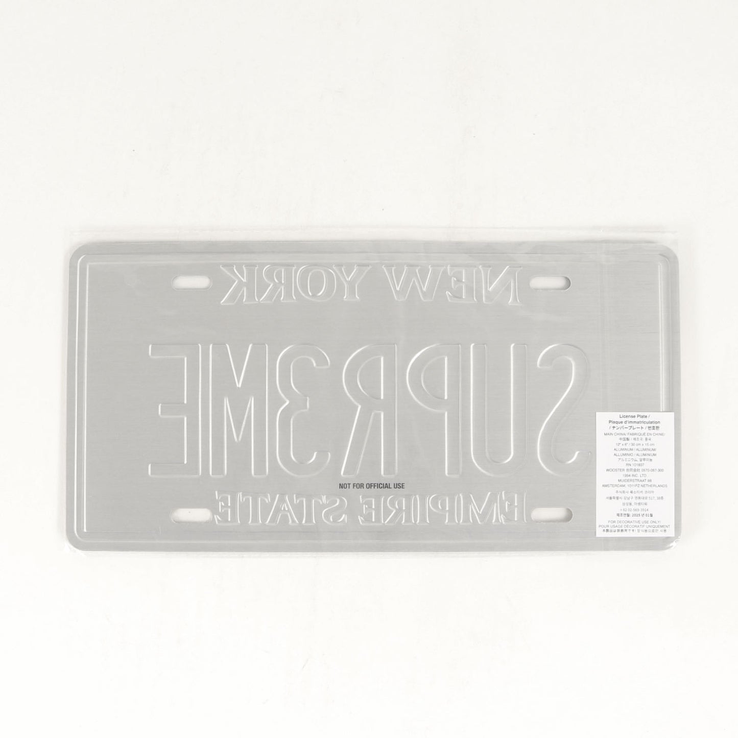 25SS ライセンスプレート / ナンバープレート(License Plate)