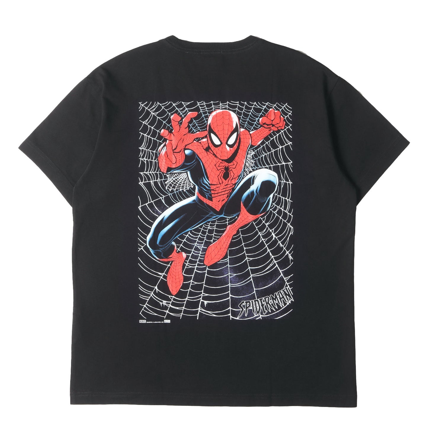 22SS ×MARVEL スパイダーマン BOXロゴ Tシャツ(Spider-Man Web Logo Tee)
