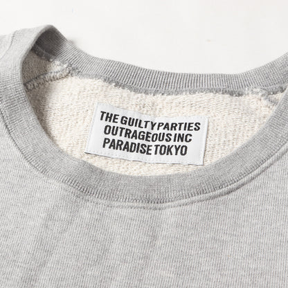 バックロゴ ウォッシュド ヘビー クルーネック スウェット(WASHED HEAVY WEIGHT CREW NECK SWEAT SHIRTS)