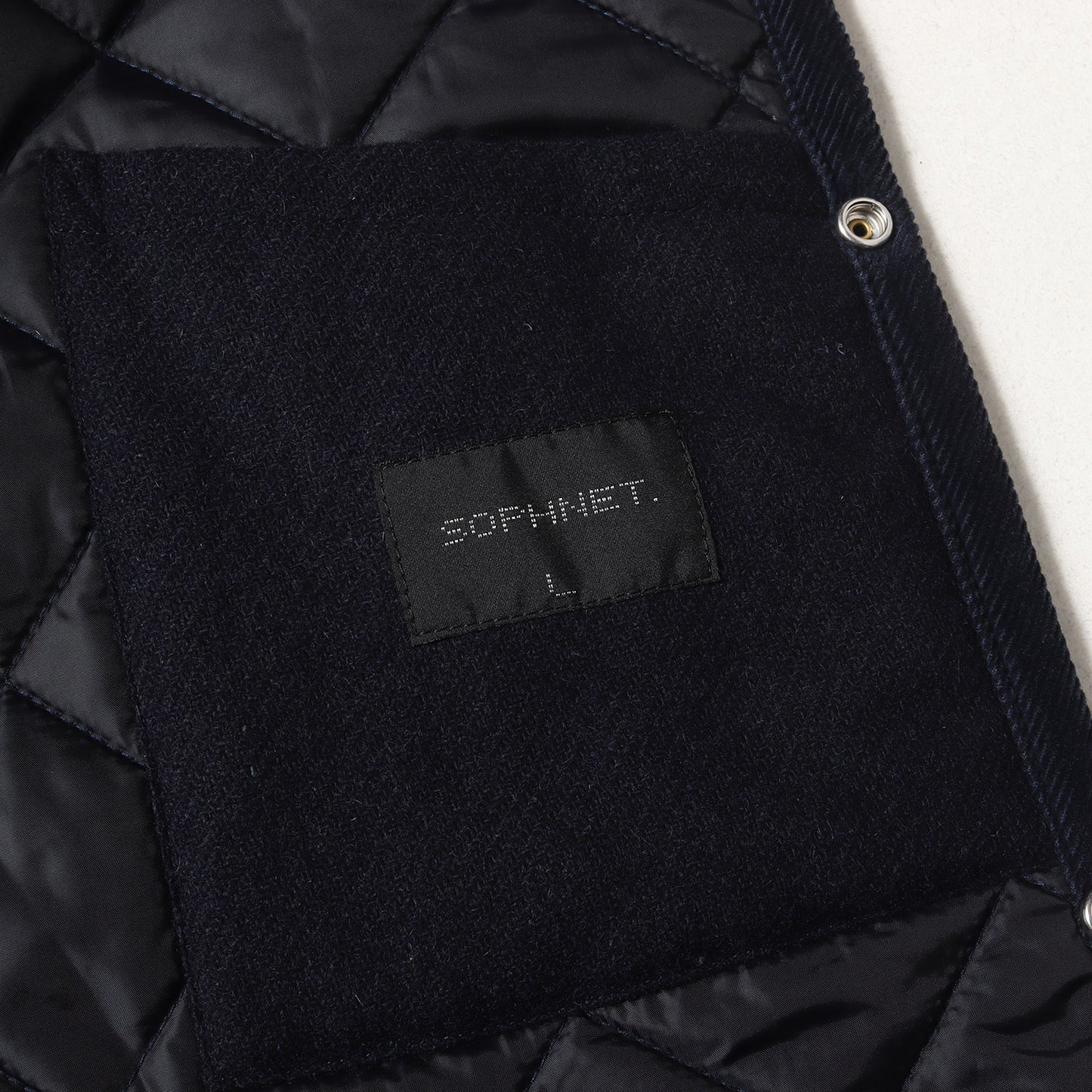 フード付き ウール キルティングジャケット