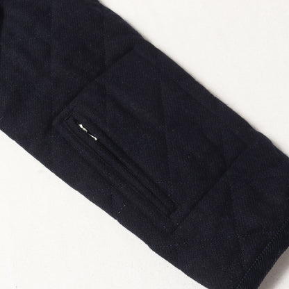 フード付き ウール キルティングジャケット