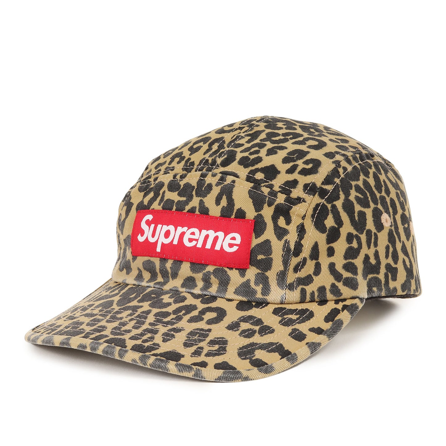 23AW レオパード柄 ウォッシュド チノ ツイル BOXロゴ キャンプキャップ(Washed Chino Twill Camp Cap)