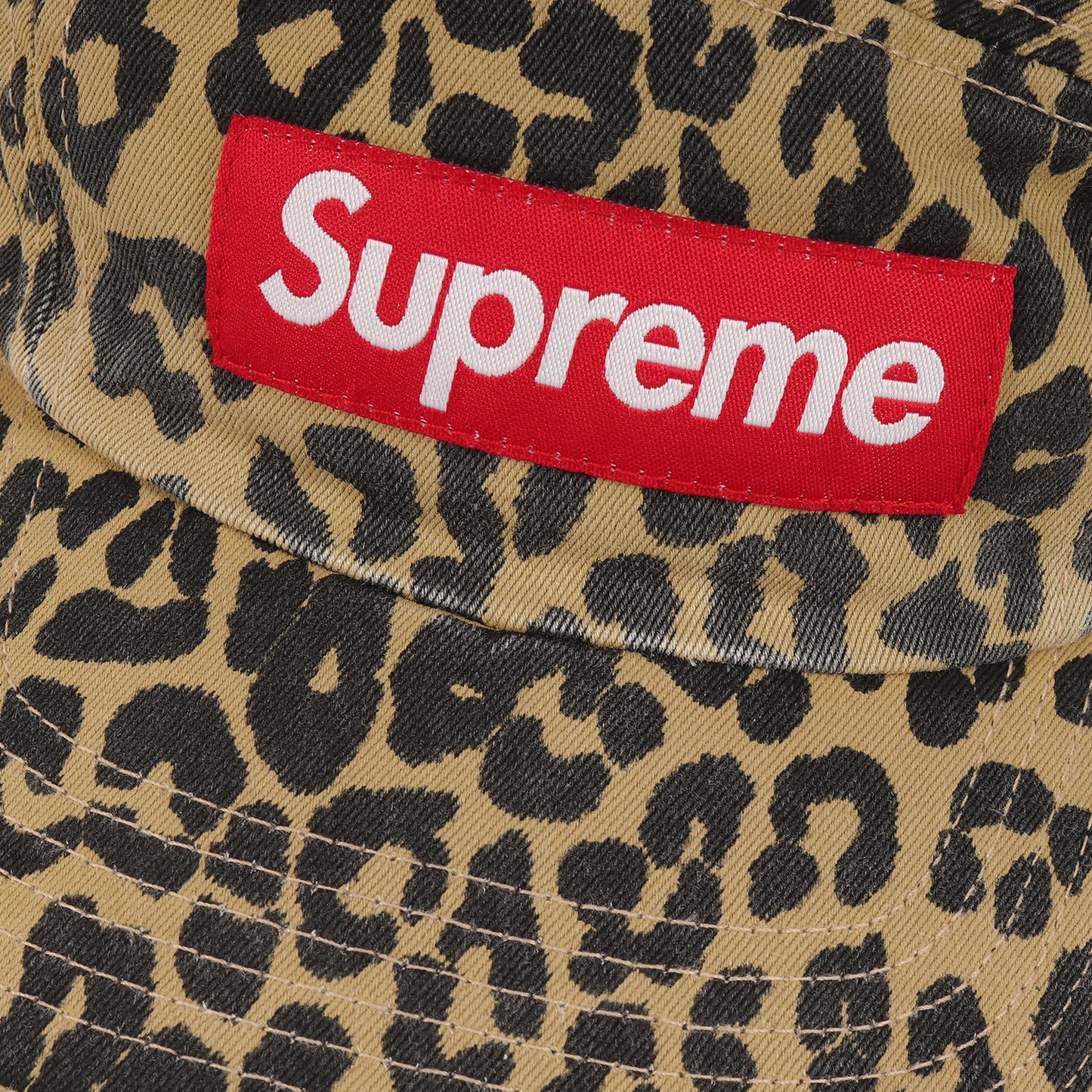 23AW レオパード柄 ウォッシュド チノ ツイル BOXロゴ キャンプキャップ(Washed Chino Twill Camp Cap)