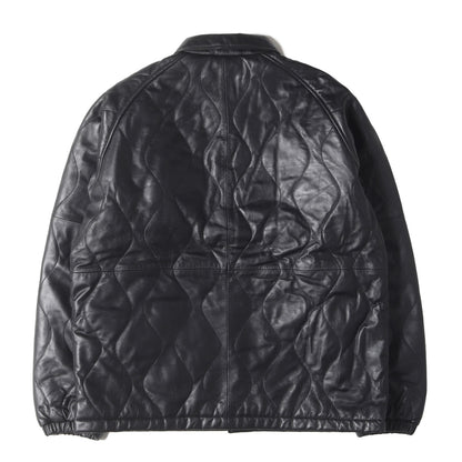 22AW ラムスキンレザー キルティング コーチジャケット(QUILTING LEATHER JACKET)