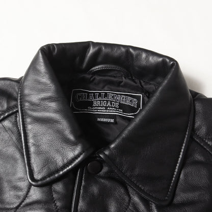 22AW ラムスキンレザー キルティング コーチジャケット(QUILTING LEATHER JACKET)