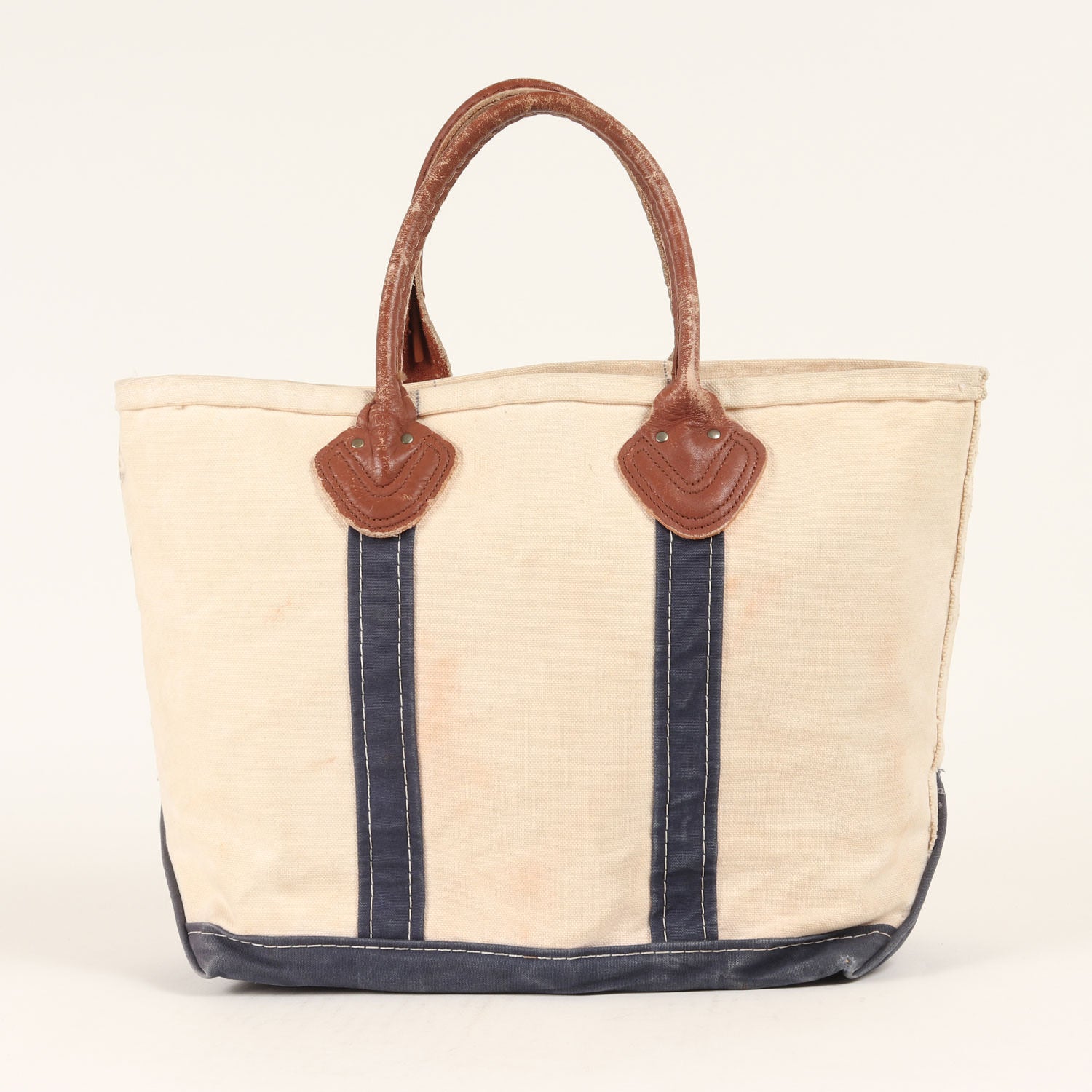 llbean トートバッグ 80s レザー　ハンドル　山タグ ビンテージ L.L.Bean (エルエルビーン) [希少 雰囲気抜群] 80s 山タグ レザー