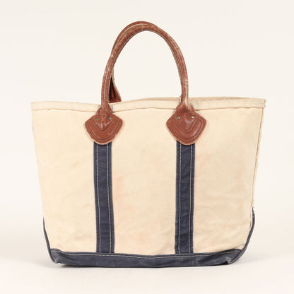 [希少 雰囲気抜群] 80s 山タグ レザーハンドル キャンバス トートバッグ