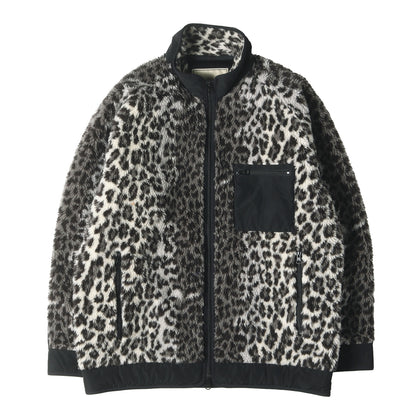 レオパード柄 フリースボア ジャケット (LEOPARD BOA FLEECE STAND COLLAR JACKET)