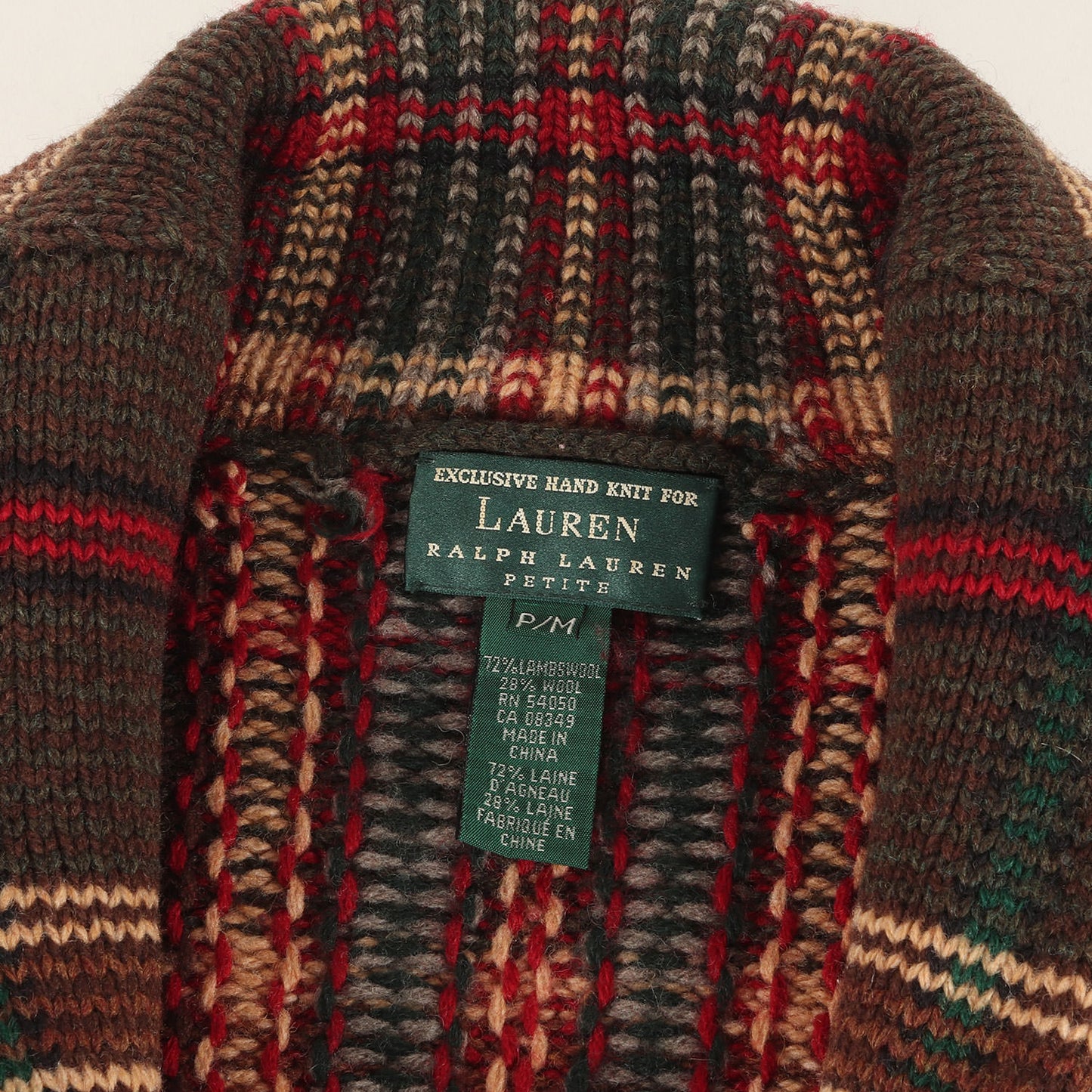 90s チェック ウールニット ガウン