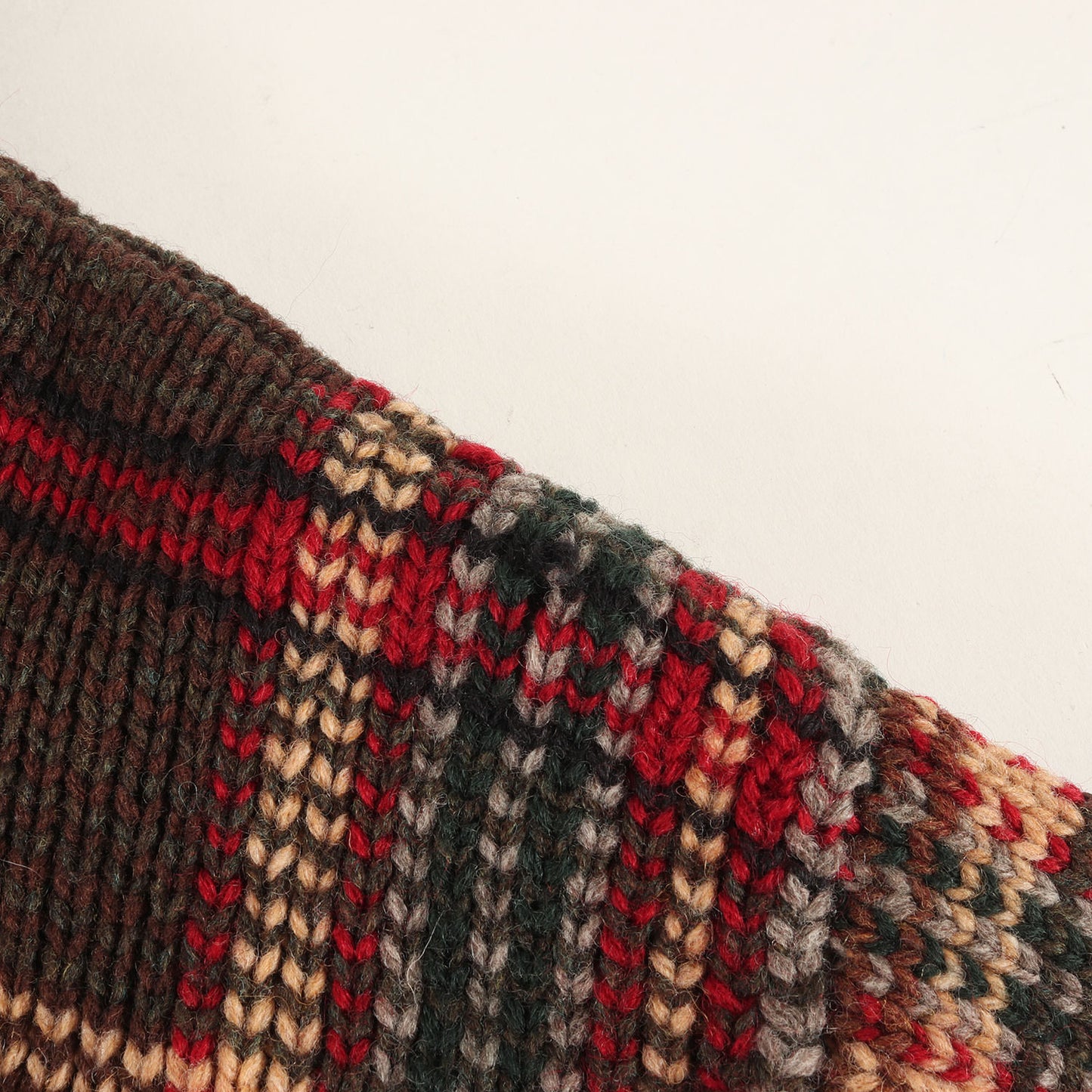 90s チェック ウールニット ガウン