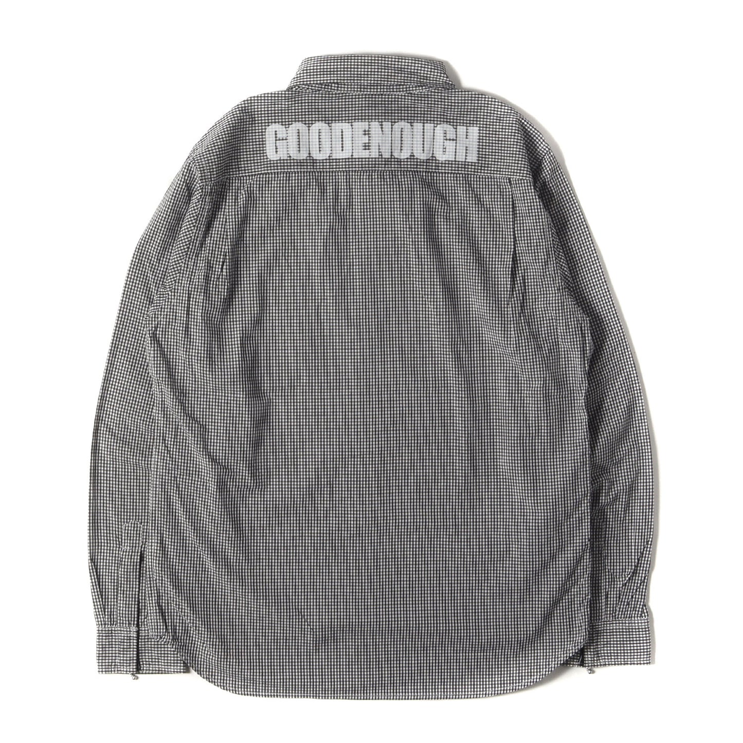 背ロゴ ギンガムチェック シャツ