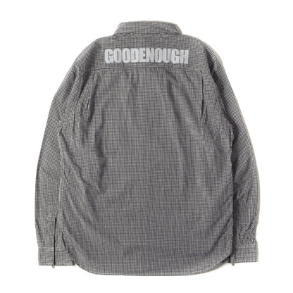 背ロゴ ギンガムチェック シャツ