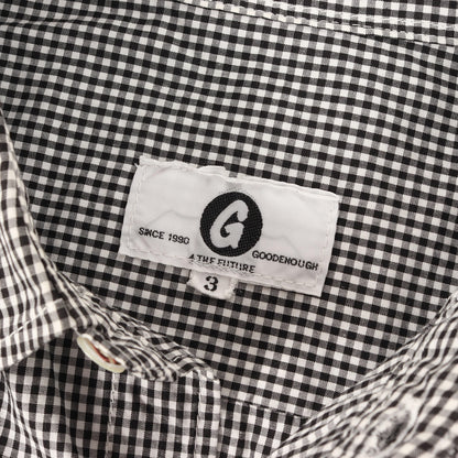背ロゴ ギンガムチェック シャツ
