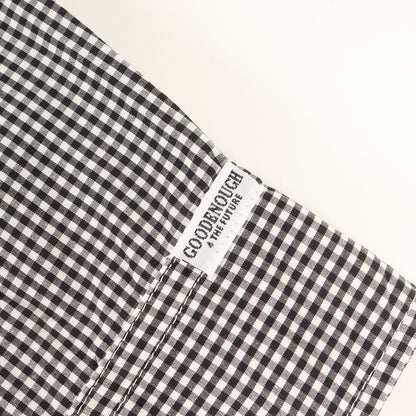 背ロゴ ギンガムチェック シャツ