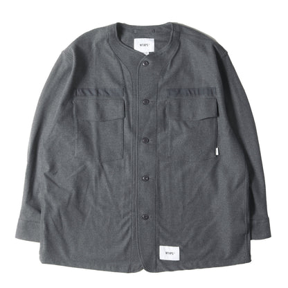22AW ノーカラー ミリタリー シャツジャケット(SCOUT / LS / RAPO. TWILL)