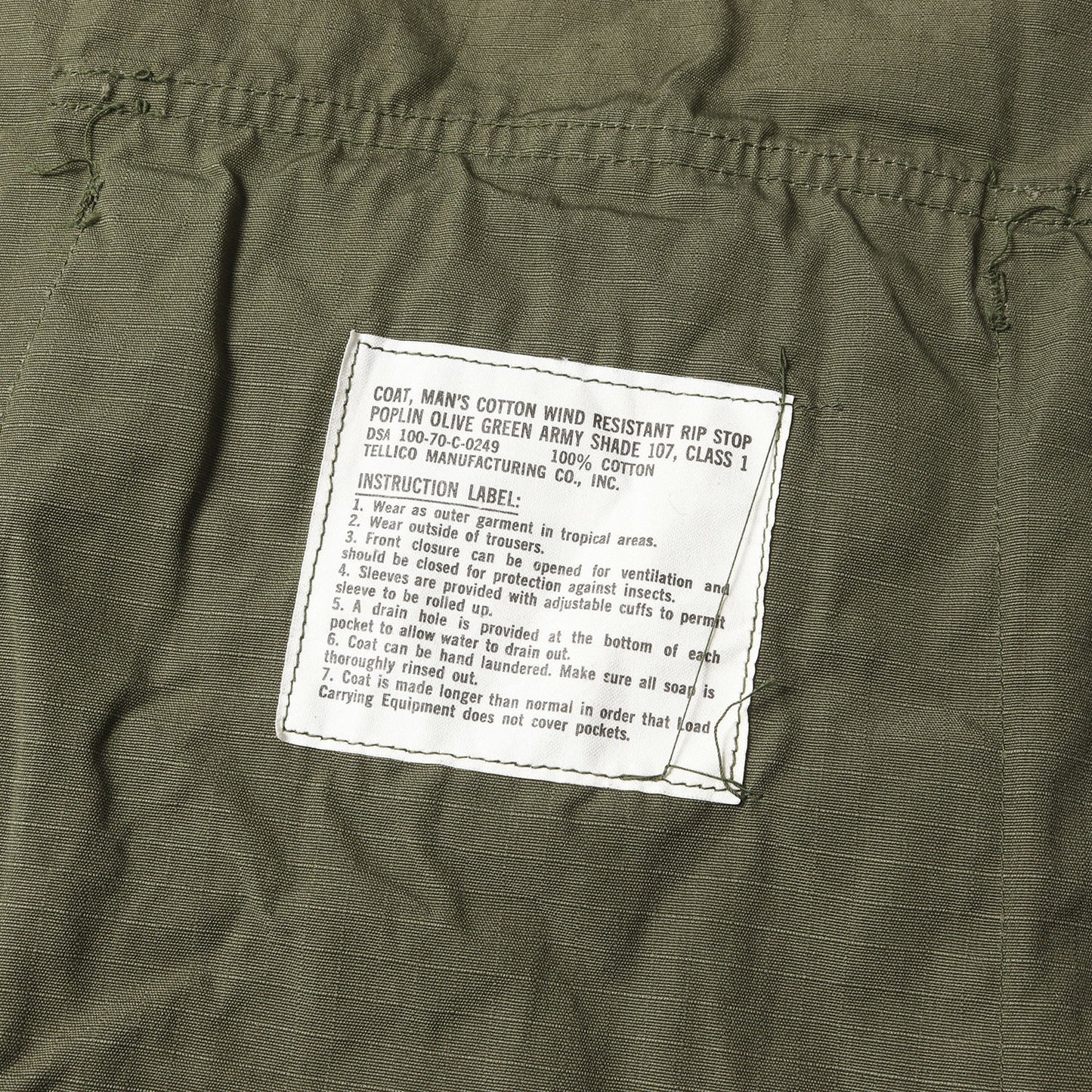 70s 米軍実物 4th リップストップ ジャングル ファティーグジャケット(ナム戦モデル)