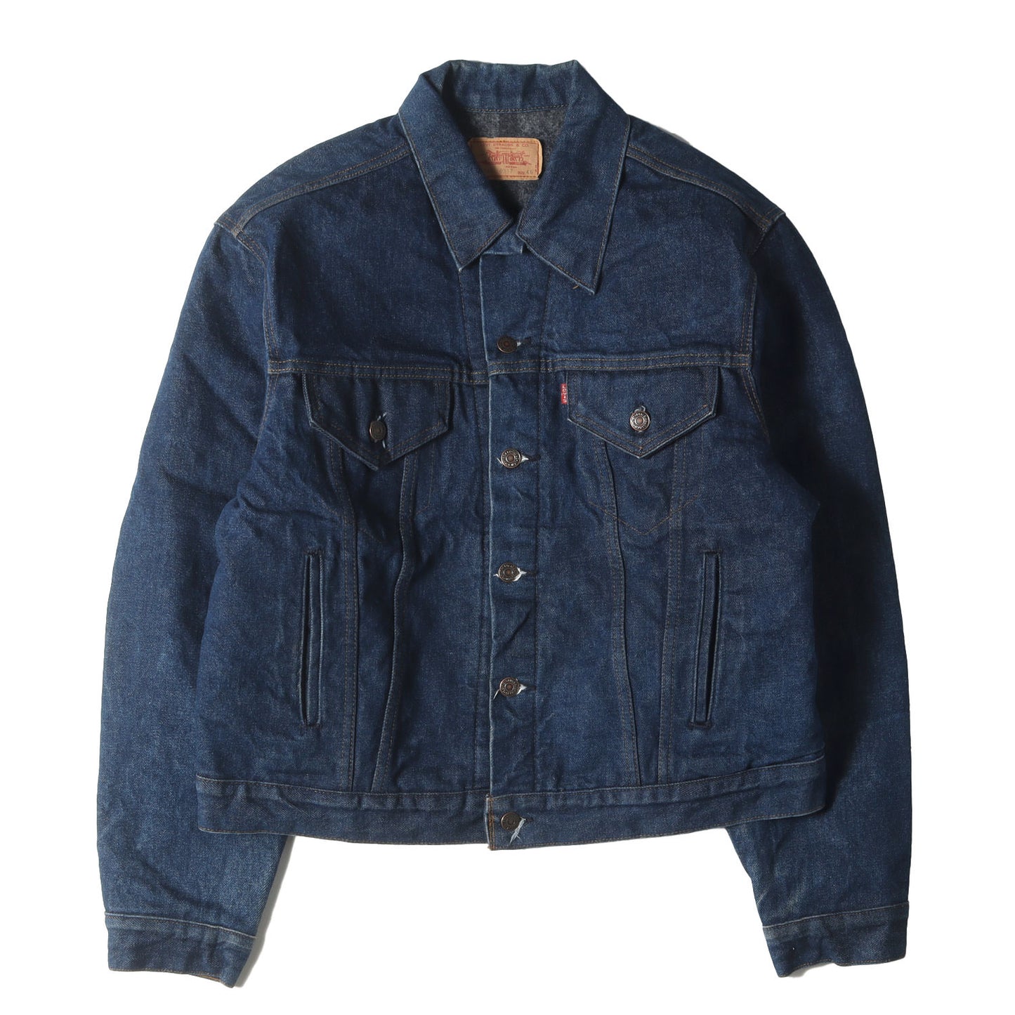 [濃紺 ビッグサイズ] 80s 70506-0317 ブランケット付き デニムジャケット / Gジャン
