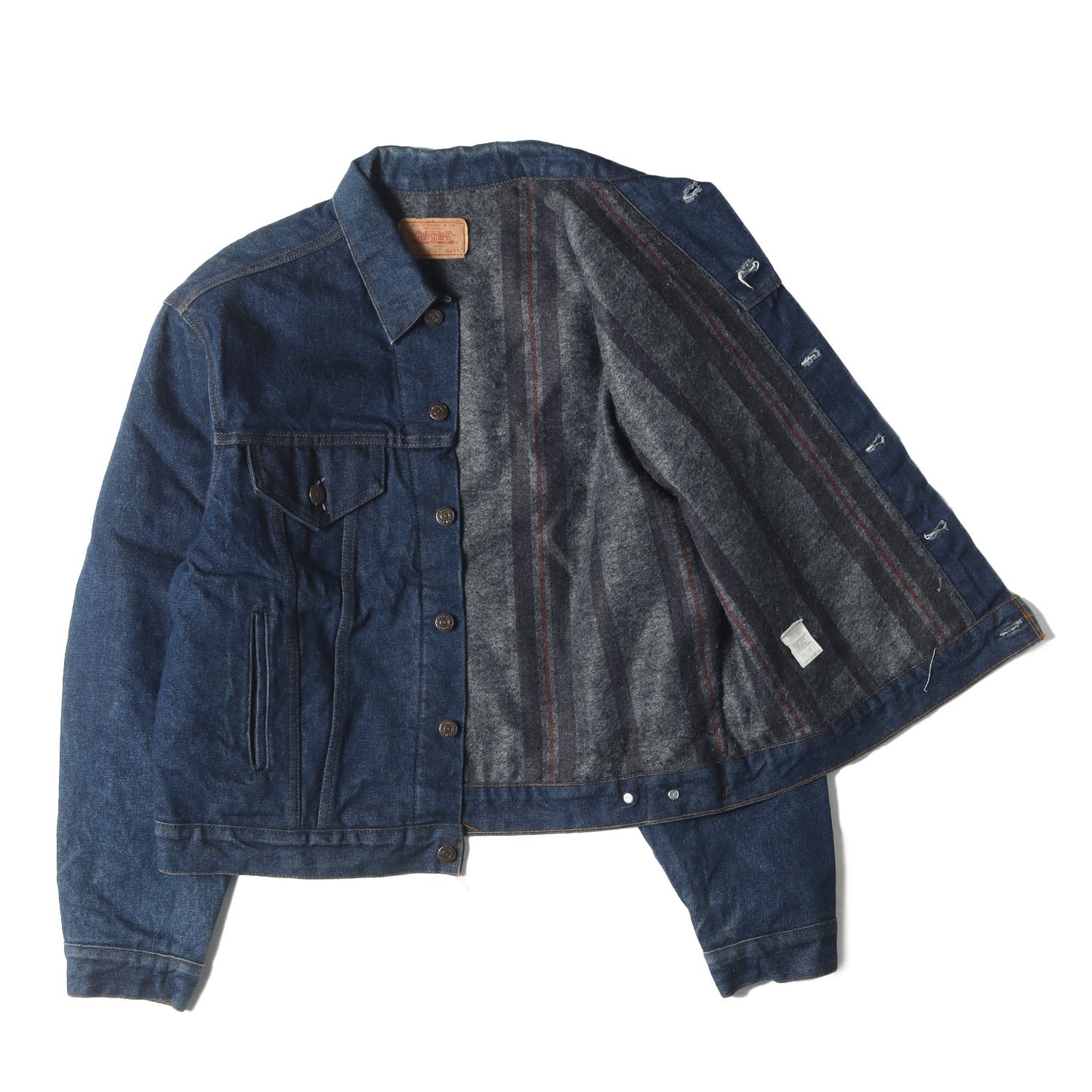 [濃紺 ビッグサイズ] 80s 70506-0317 ブランケット付き デニムジャケット / Gジャン