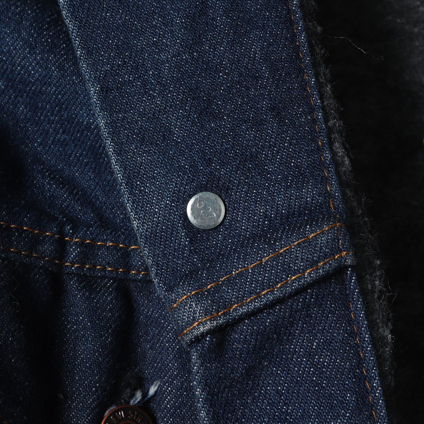 [濃紺 ビッグサイズ] 80s 70506-0317 ブランケット付き デニムジャケット / Gジャン