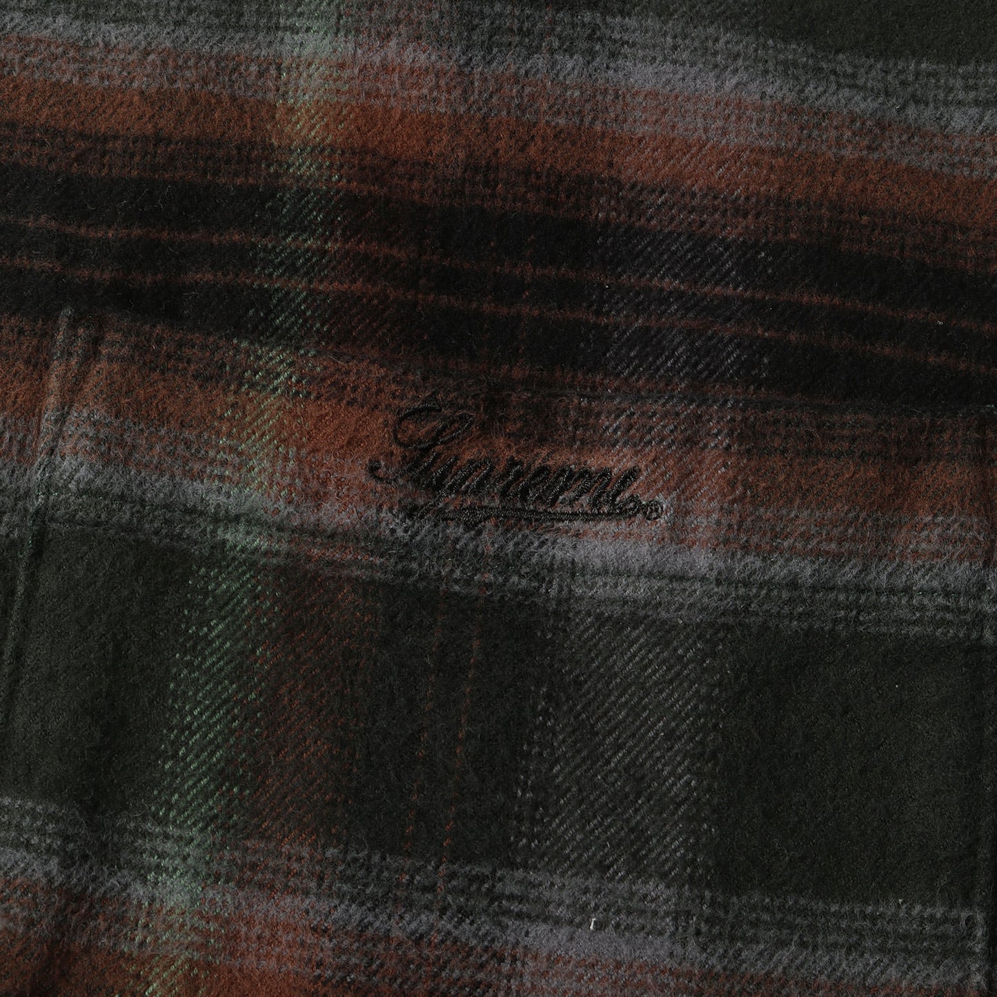 24SS シャドウチェック ジップ フランネルシャツ(Shadow Plaid Flannel Zip Up Shirt)