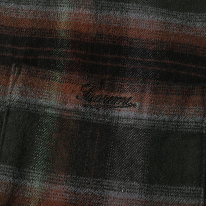 24SS シャドウチェック ジップ フランネルシャツ(Shadow Plaid Flannel Zip Up Shirt)