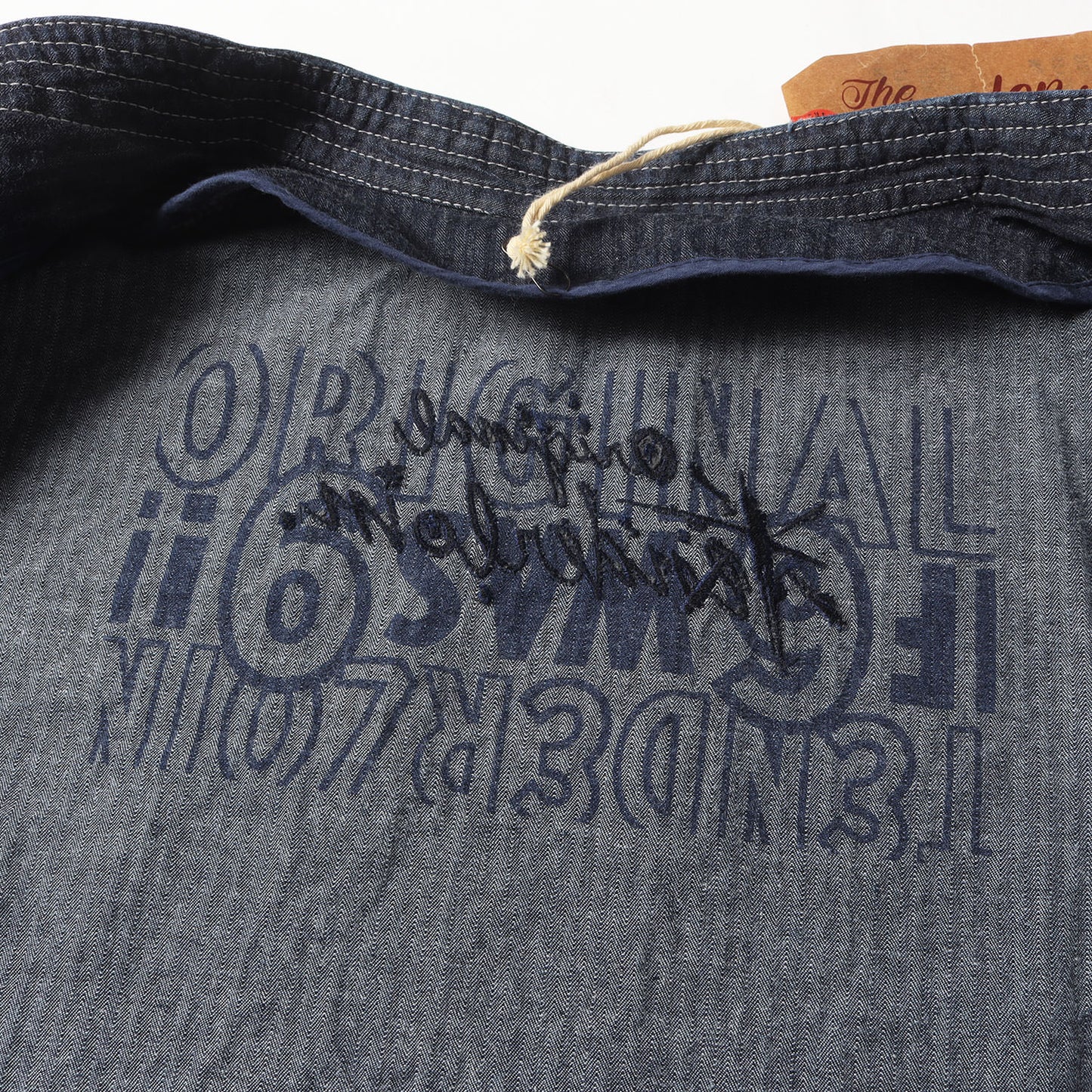 23SS ヘリンボーンデニム ノーカラー 3つボタン ジャケット(DENIM HB 3BUTTON JKT)