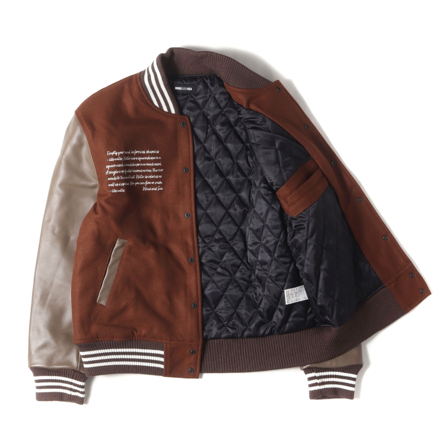 22AW パームツリー 袖レザー メルトン バーシティジャケット / スタジャン(Varsity Jacket)