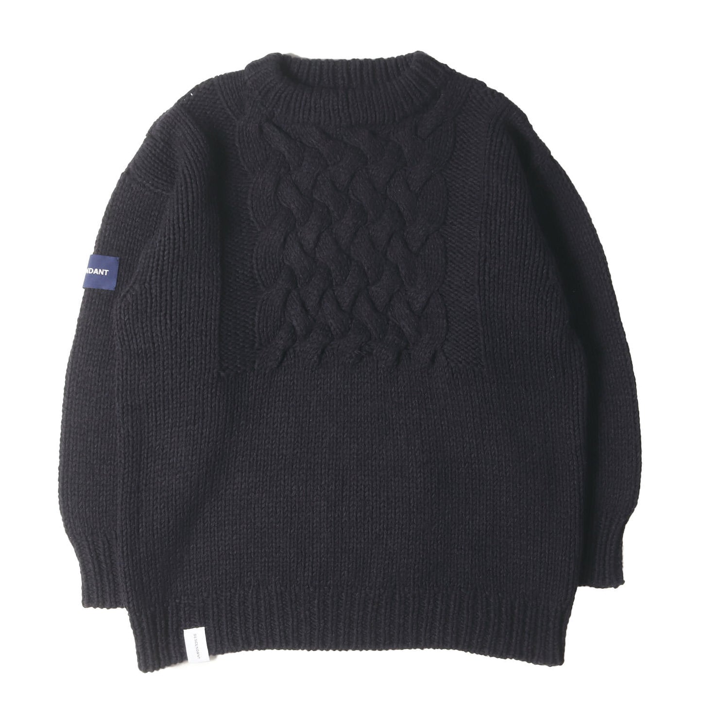 20AW ケーブル編み クルーネック ニットセーター(FADED CABLE KNIT)