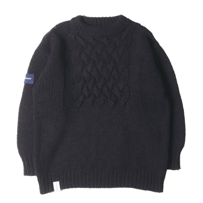 20AW ケーブル編み クルーネック ニットセーター(FADED CABLE KNIT)