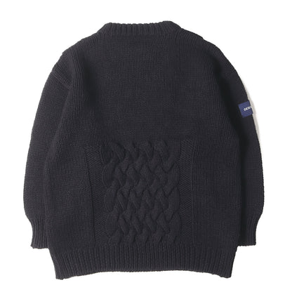 20AW ケーブル編み クルーネック ニットセーター(FADED CABLE KNIT)