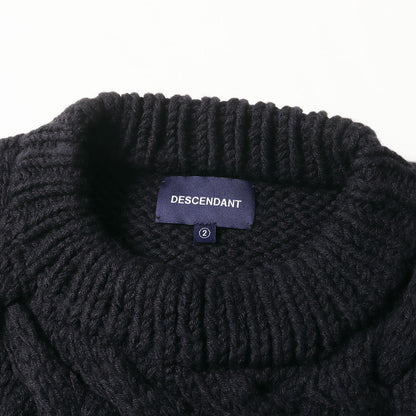 20AW ケーブル編み クルーネック ニットセーター(FADED CABLE KNIT)