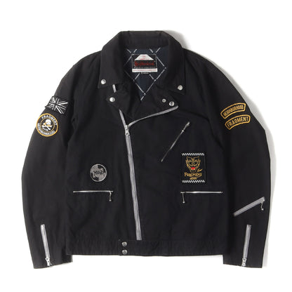 00s ×fragment design ワッペン付き コットン ダブルライダースジャケット(NH CUSTOM RIDERS / C-JKT)