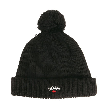 ロゴ刺繍 ボンボン ニットビーニー