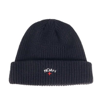 ロゴ刺繍 リブ ニットビーニー