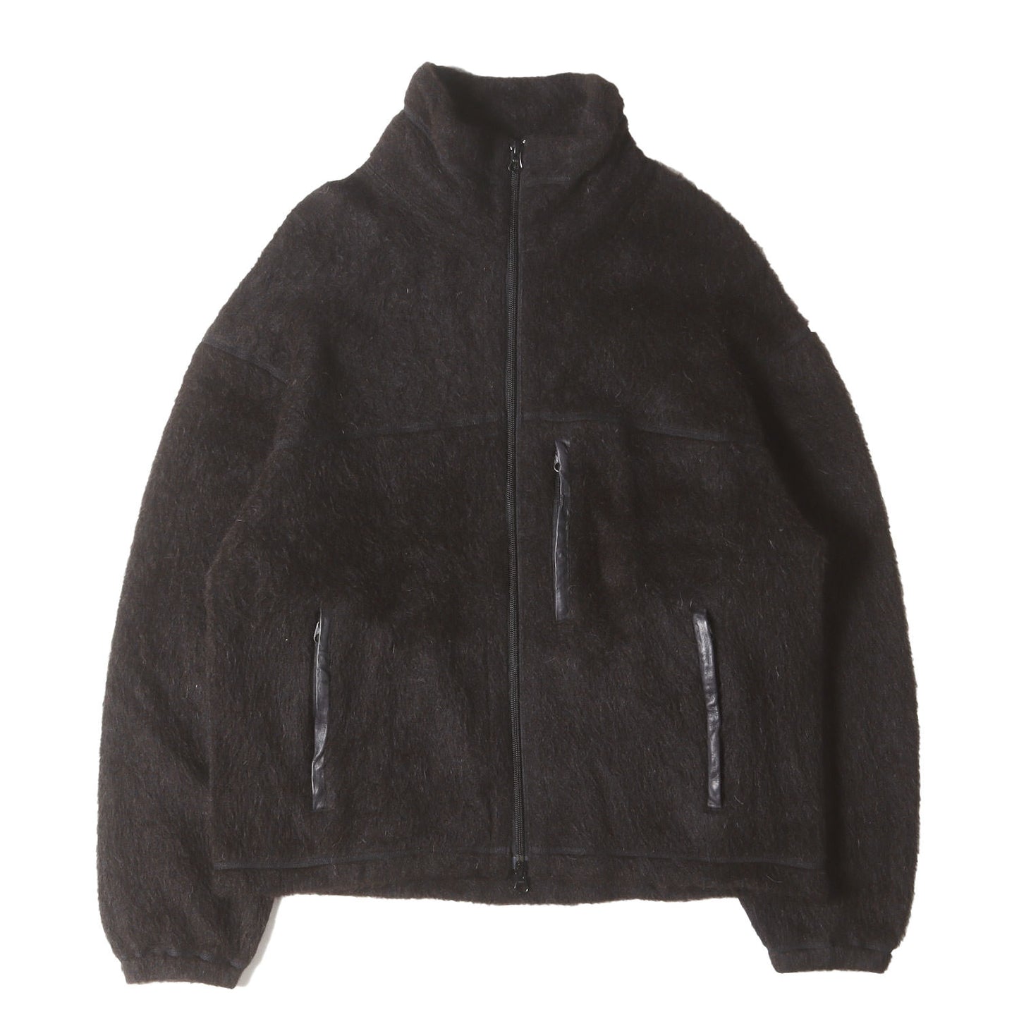 コットン/アルパカ ニット スポーツ カーディガン / ジップ セーター(Sports Cardigan)